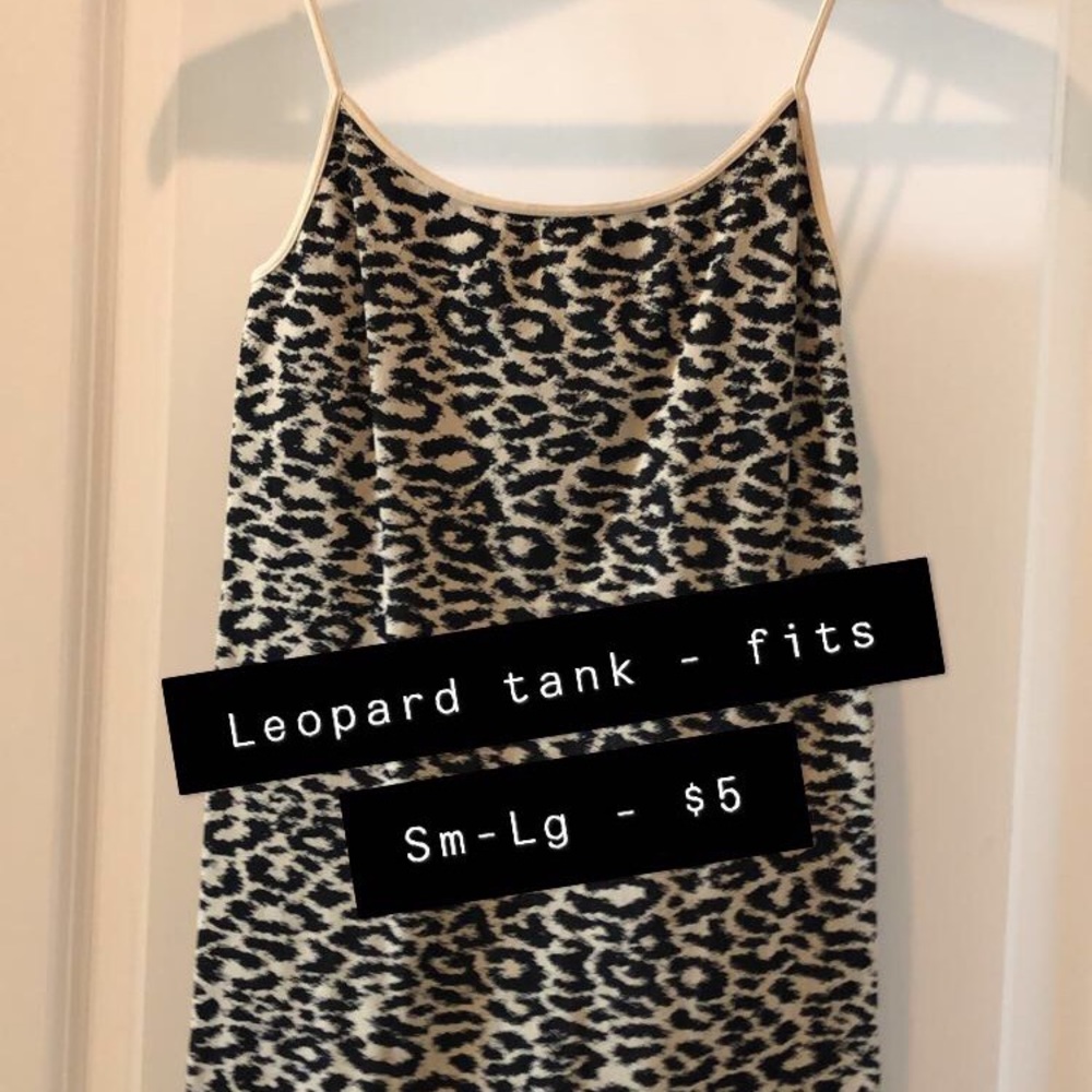Stretchy Leopard Tank Fits Small-Large
